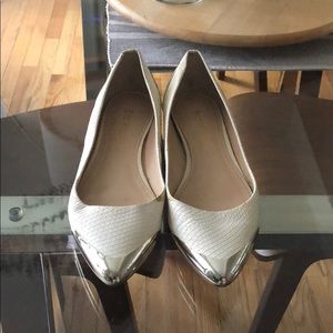 White snake skin flats